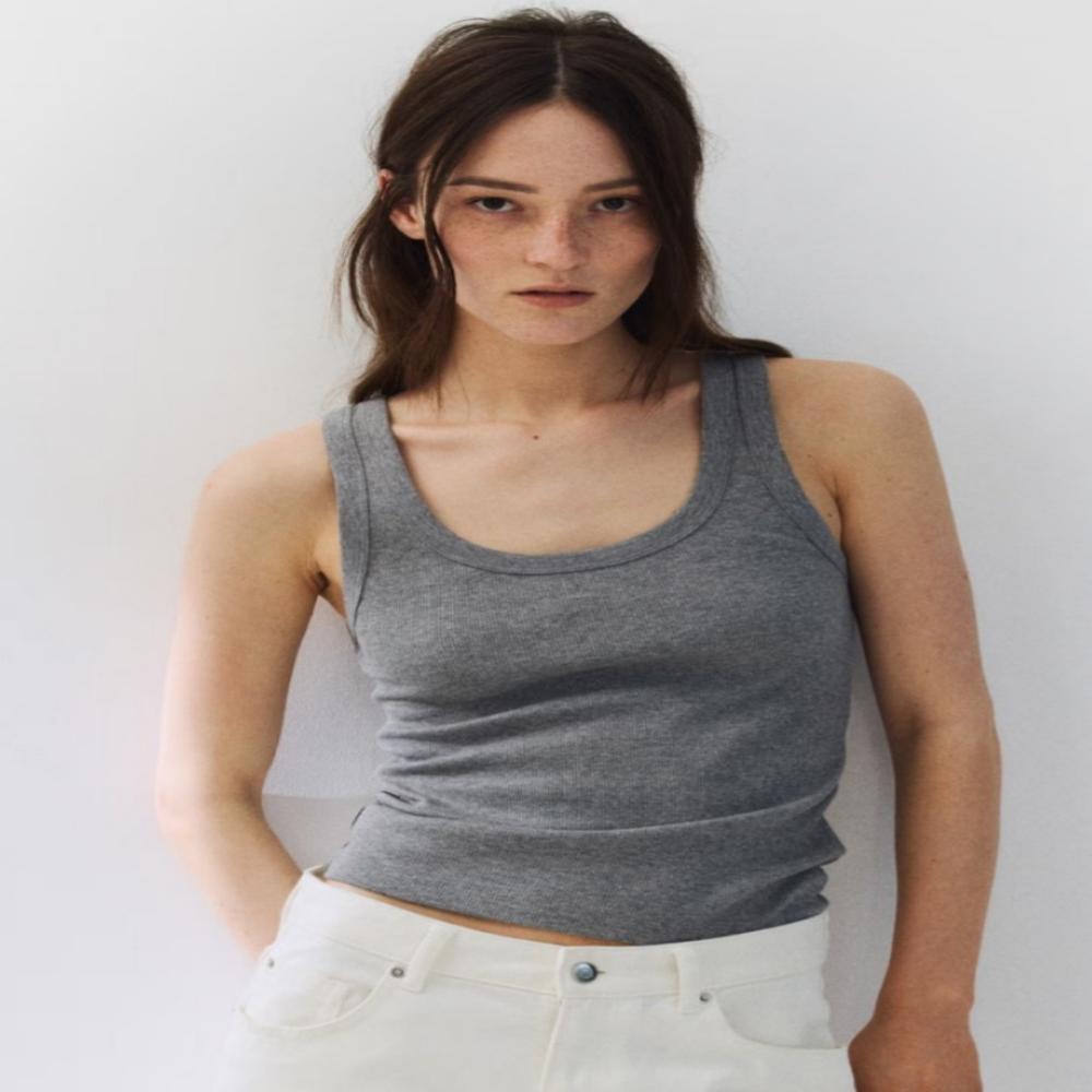 W13457 Ladies Ribbed Tanks