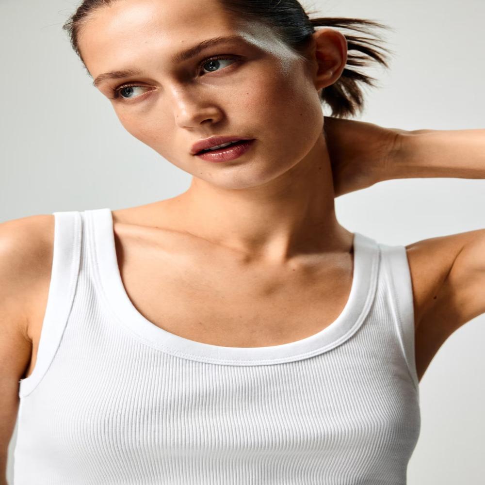 W13457 Ladies Ribbed Tanks