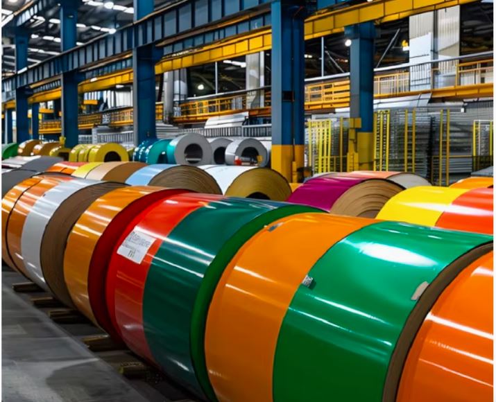 Ppgi Colour Coated Coil - 0.25 To 0.80 Mm Thickness, 1220/1440 Mm Width , Round Shape, Plain Pattern, Cold Rolled, Color Coated Finish