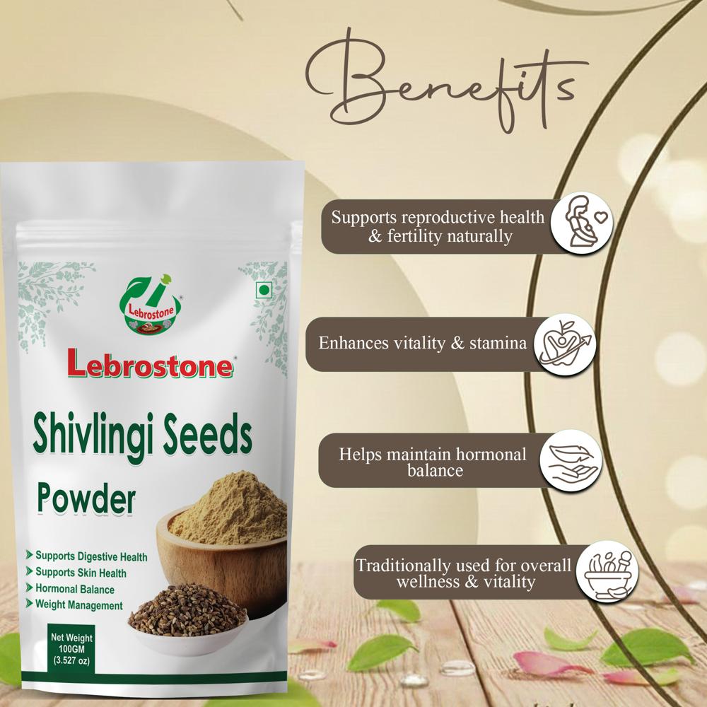 Lebrostone Shivlingi Seed Powder  Supports Fertility, Reproductive Health, and Overall Wellness(100gm)