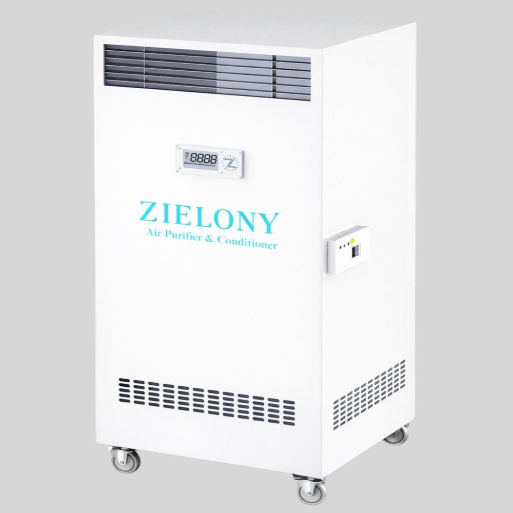 Zielony Air Purifier & Conditioner | Hot & Cool Air |  No Filter Replacement | Eliminates PM (1-100), CO2, CO, NO2, SO2, NH3, TVOCs and Other Harmful Gases | 1 Year On-site Warranty