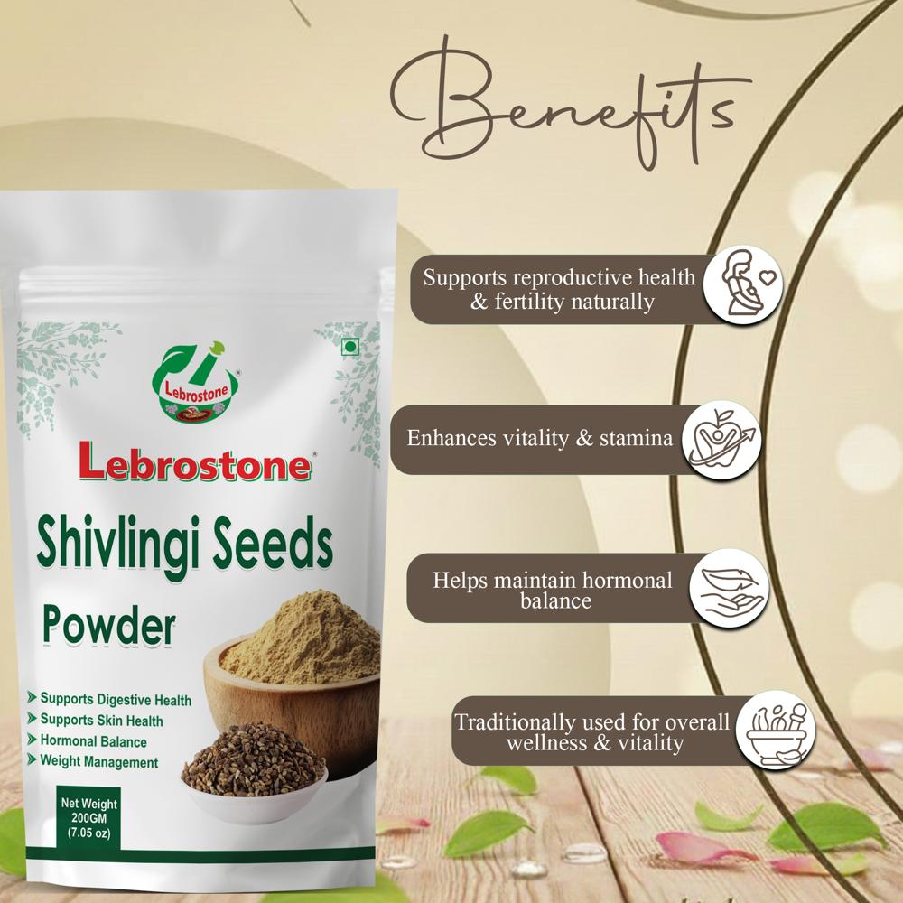 Lebrostone Shivlingi Seed Powder  Supports Fertility, Reproductive Health, and Overall Wellness(200gm)