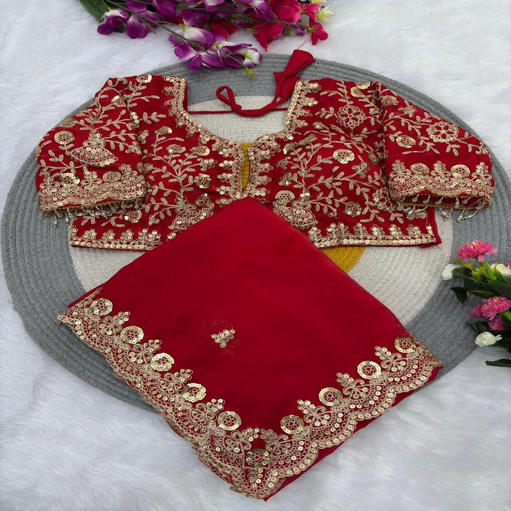 Heavy Work Festival Collection Saree