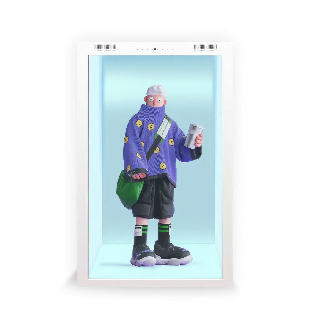 Interactive 86 Inch Transparent LCD Advertising Display | 10-Point Capacitive Touch | 4K UHD Digital Signage