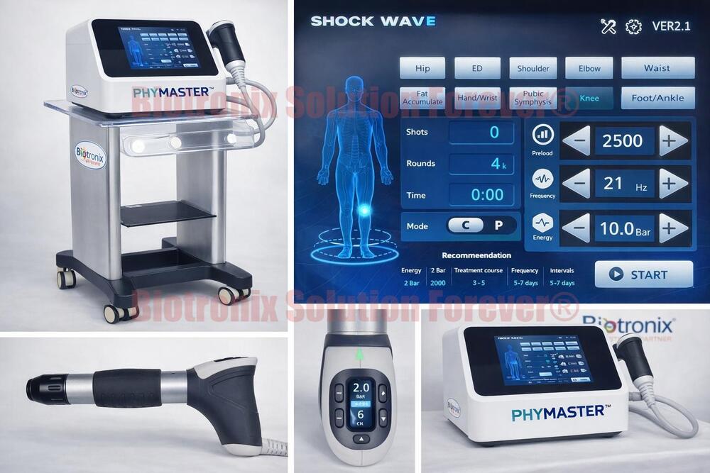 Phymaster Shockwave Physiotherapy System for Orthopedic Rehabilitation