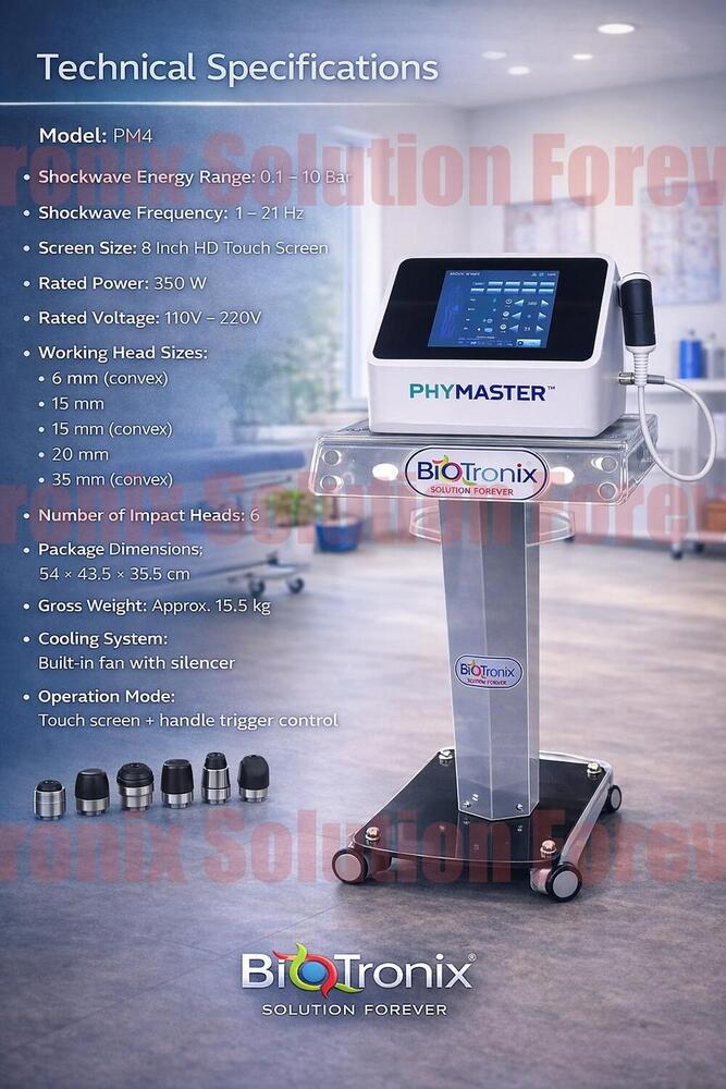 Phymaster Shockwave Physiotherapy Machine for Deep Pain Relief Therapy