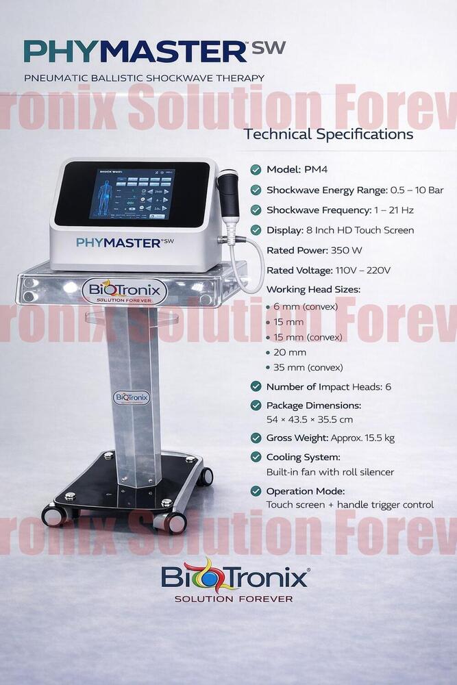 Phymaster Shockwave Physiotherapy Machine for Deep Pain Relief Therapy