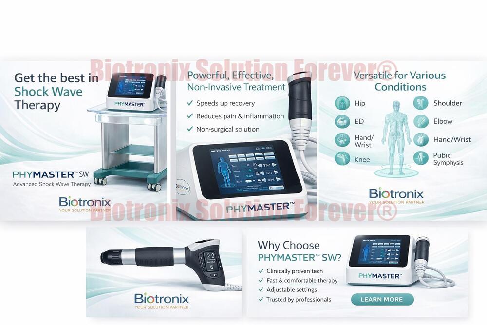 Phymaster Shockwave Physiotherapy Machine for Deep Pain Relief Therapy