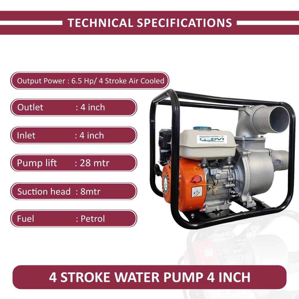 Petrol Water Pump 4inch - Capacity: 48000 Ltr/hr