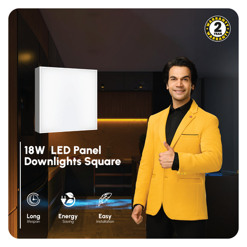 Sun King 18W Energy Efficient LED Square Surface Downlight (Available in Cool and Warm White)
