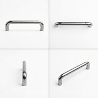 Stainless Steel Polished Cabinet Handle - Color: Silver