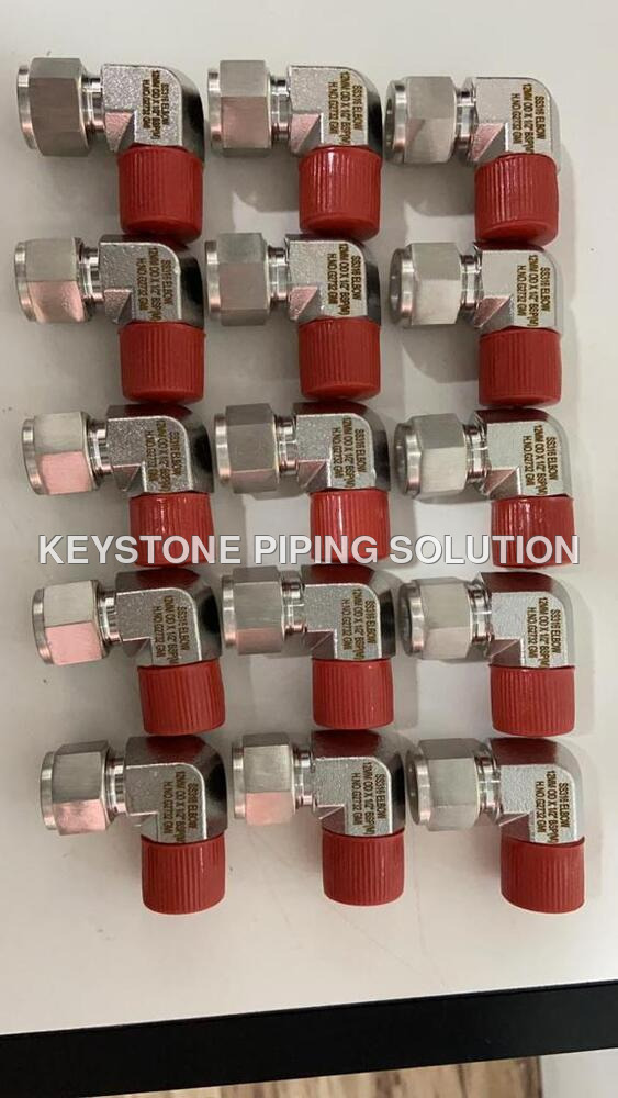 SS Compressor Fitting 90 Degree Elbow