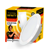 Sun King 24W Energy Efficient LED Round Recessed Downlight (Available in Cool and Warm White)