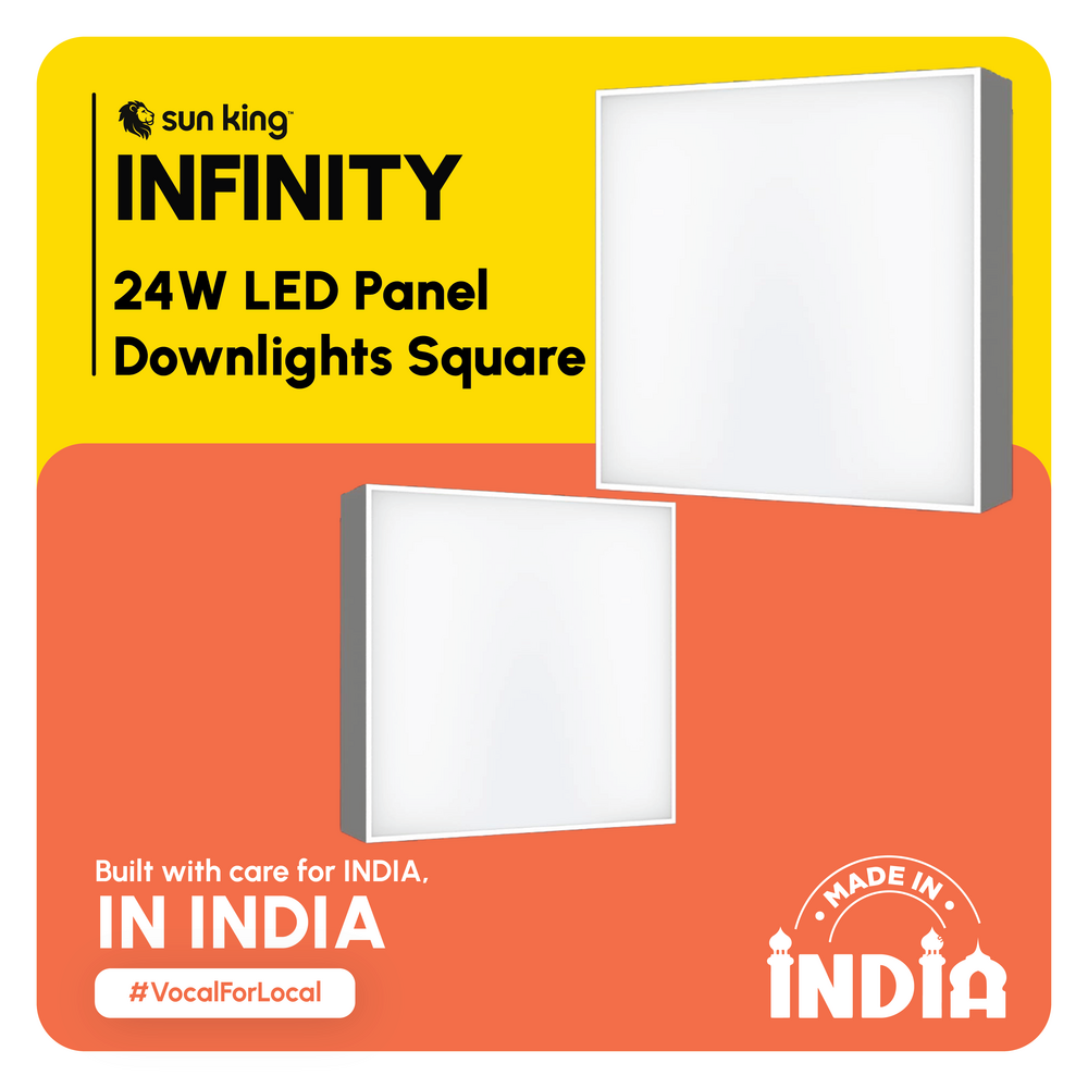 Sun King 24W Energy Efficient LED Square Surface Downlight (Available in Cool and Warm White)