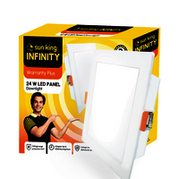 Sun King 24W Energy Efficient LED Square Recessed Downlight (Available in Cool and Warm White)