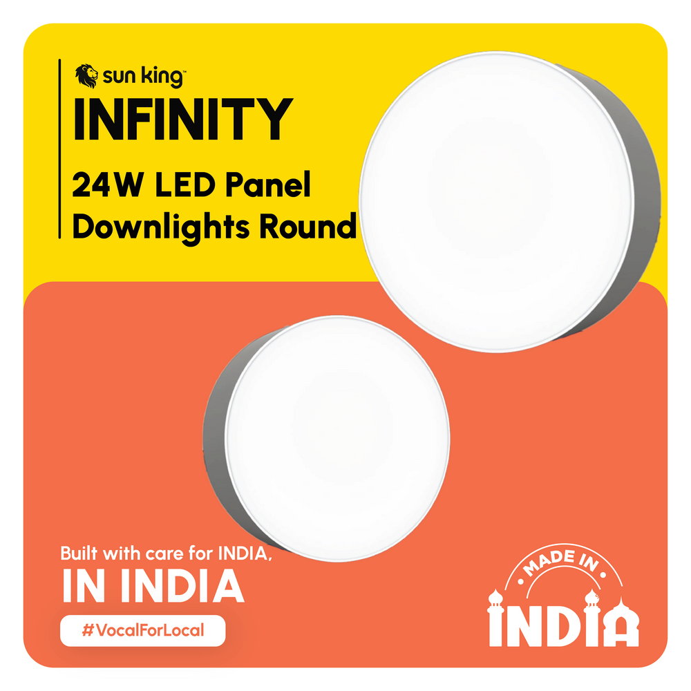 Sun King 24W Energy Efficient LED Round Surface Downlight (Available in Cool and Warm White)