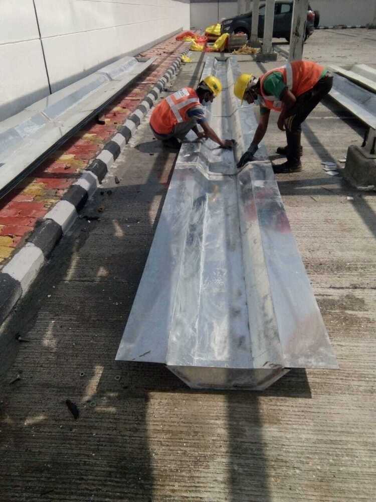 FRP Lining on GI And MS Gutter