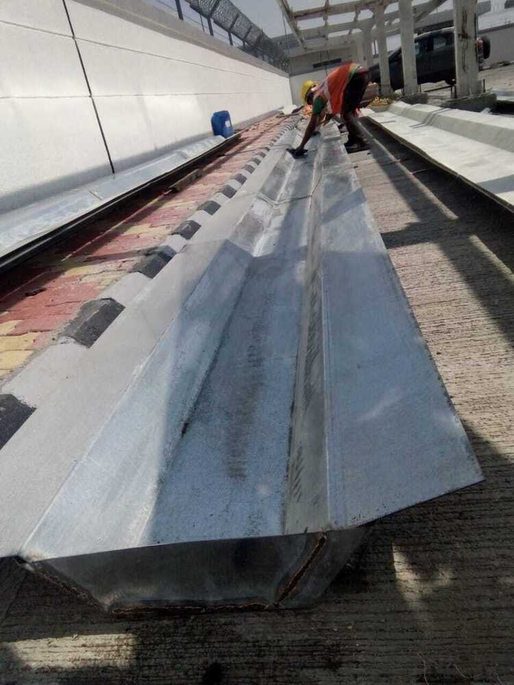 FRP Lining on GI And MS Gutter