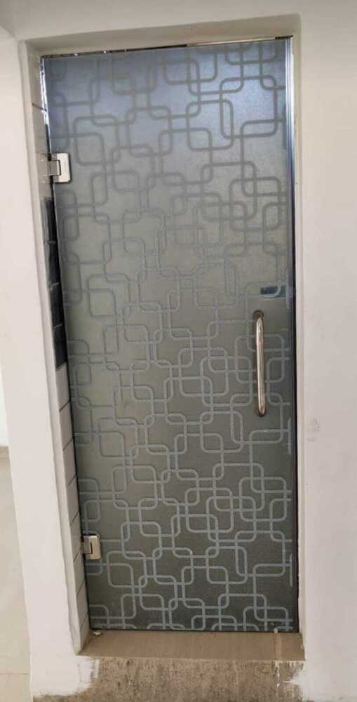 Aluminium And Glass Pattern Bath Door