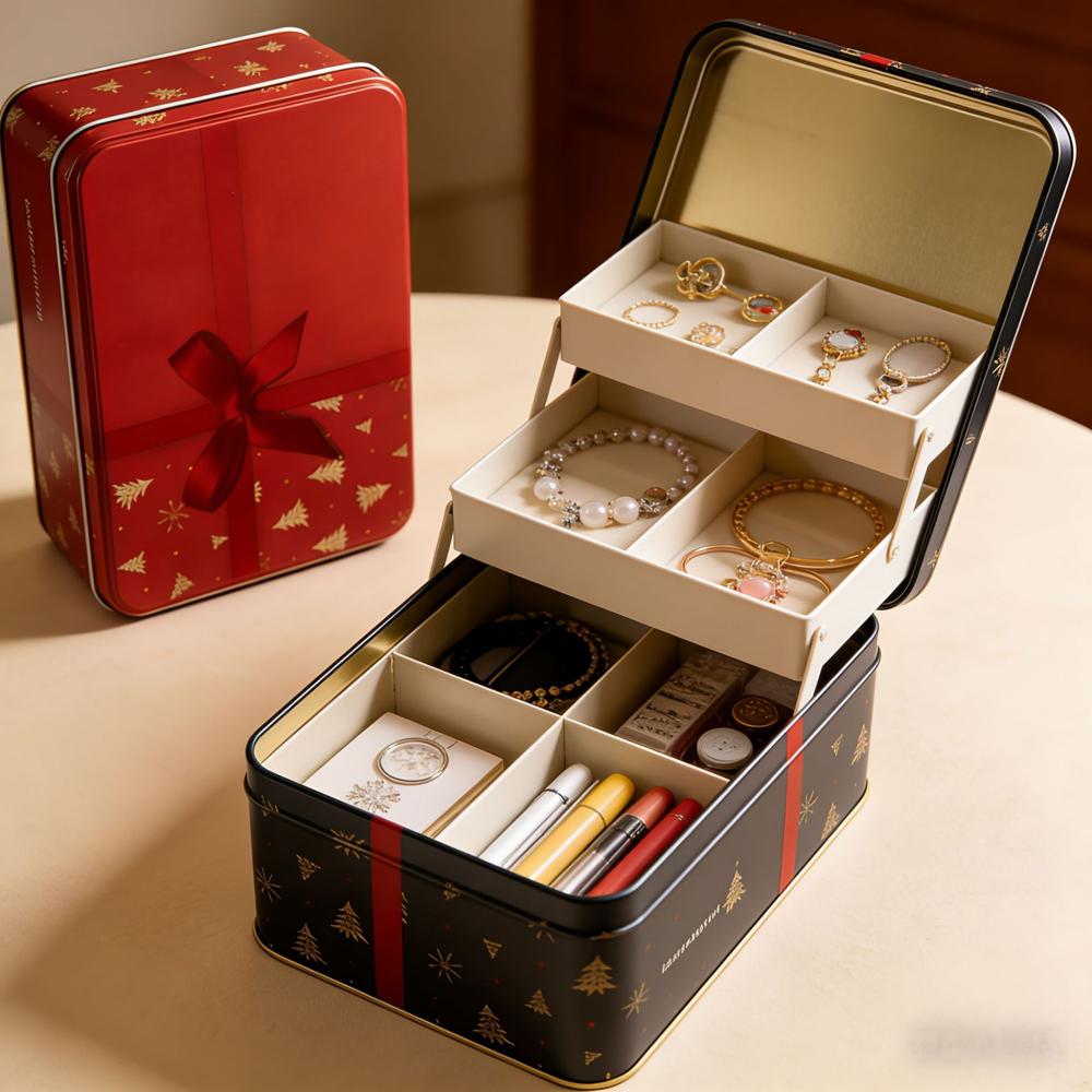 Rectangle tin/metal iron rectangular gift package box/Tea Powder Tin