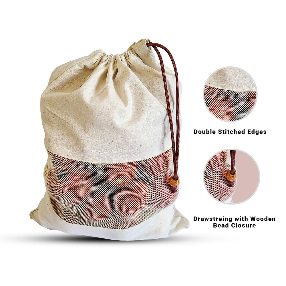 Cotton Vegetable Storage Bag For Fridge