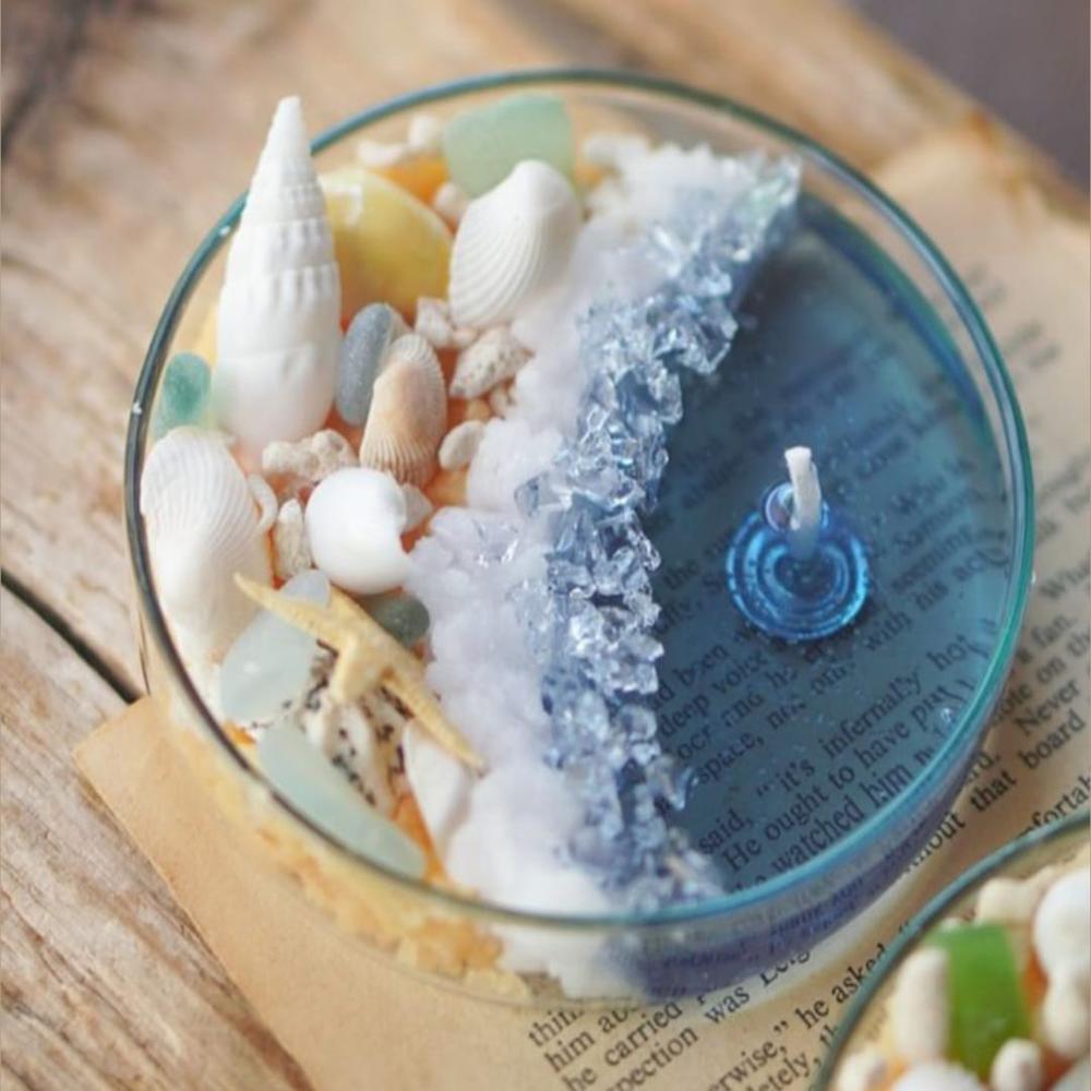 Beach Theme Decorative Gel Candle