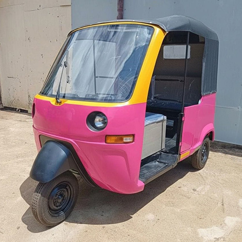 3 Plus 1 High Speed Electric Auto Rickshaw With Lifepo4 Battery And Charger-Steel Body