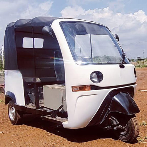 3 Plus 1 High Speed Electric Auto Rickshaw With Lifepo4 Battery And Charger-Steel Body