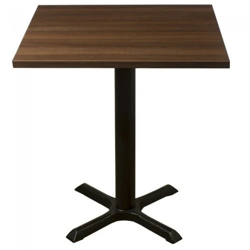 Cafe Table With Wooden Top - Color: Brown