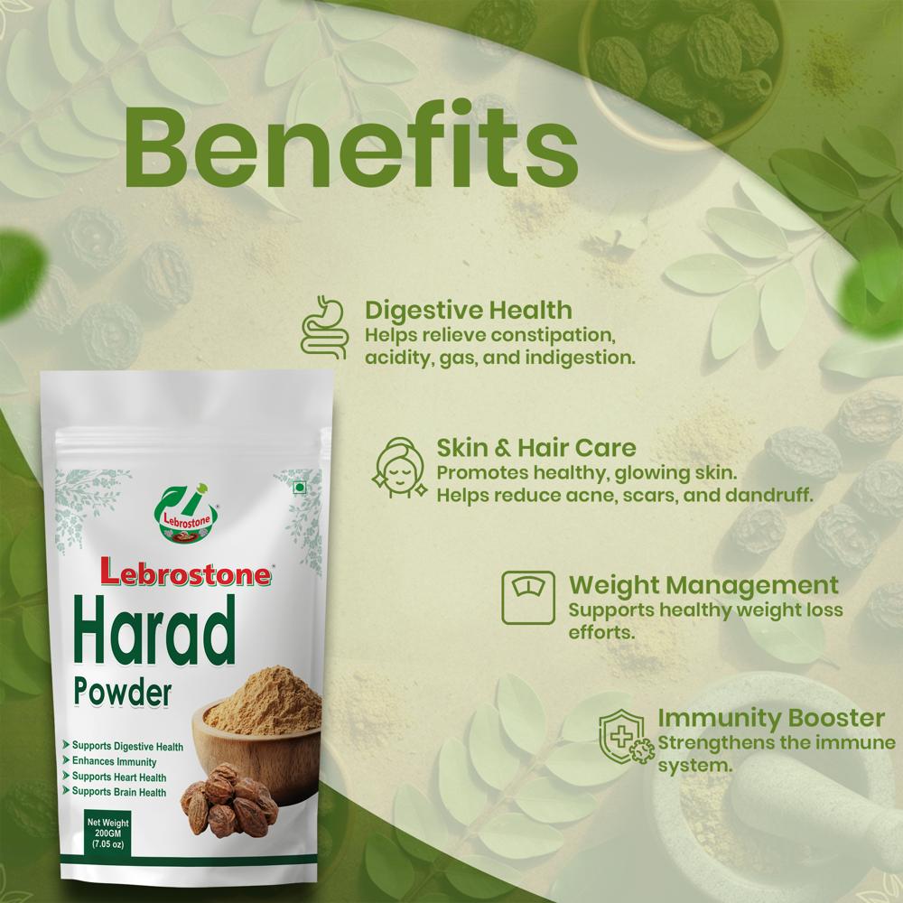 Lebrostone Harad Whole Powder Pure & Natural | For Constipation Relief, Skin Glow & Gut Health| 200g