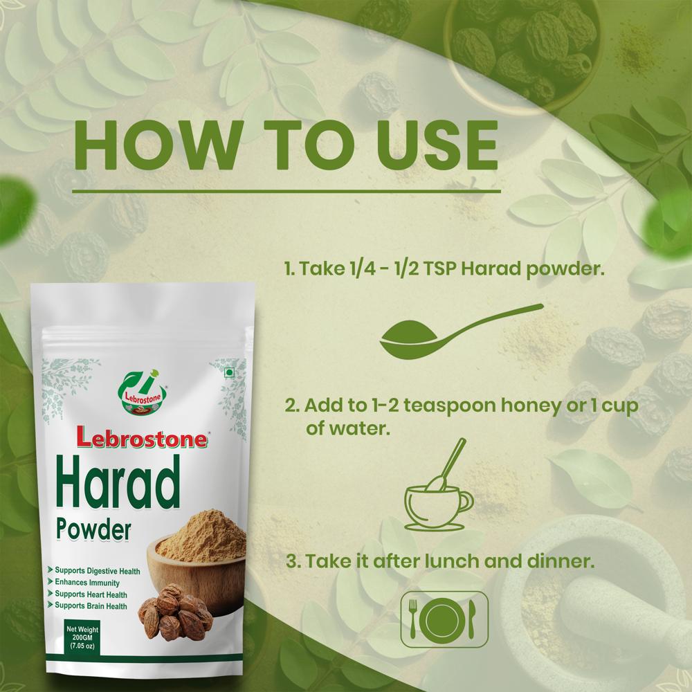 Lebrostone Harad Whole Powder Pure & Natural | For Constipation Relief, Skin Glow & Gut Health| 200g