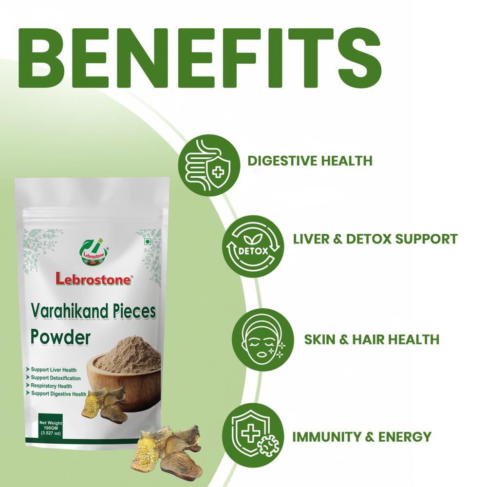 Lebrostone Varahikand Powder  Digestive Health, Liver Detox & Immunity Support(100gm)