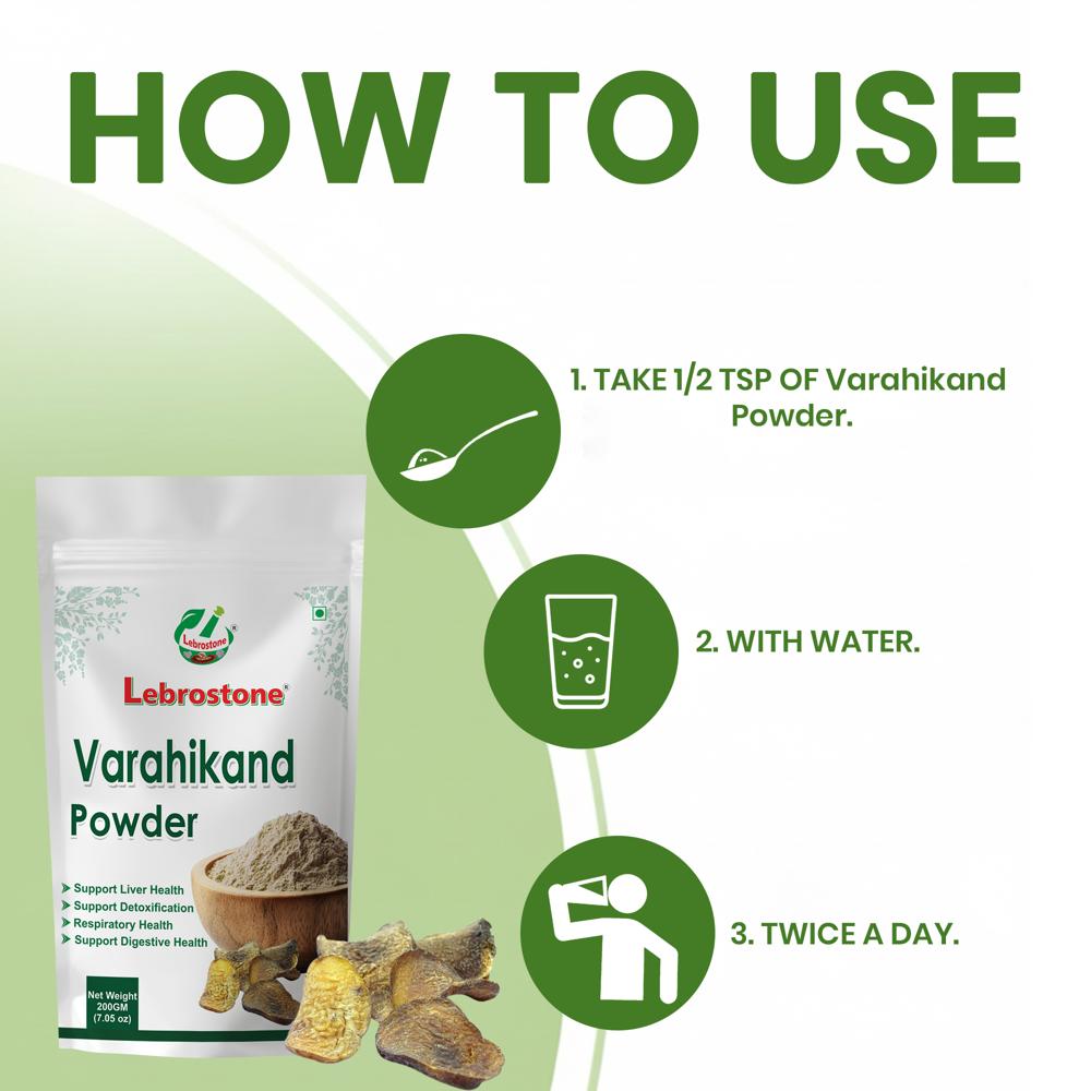 Lebrostone Varahikand Powder  Digestive Health, Liver Detox & Immunity Support(200gm)