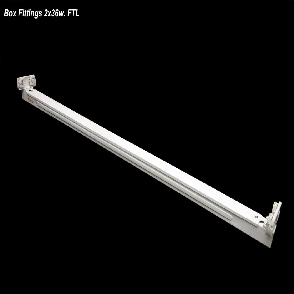 Box Type Tube Light Fitting 2x18/20w - Color: White