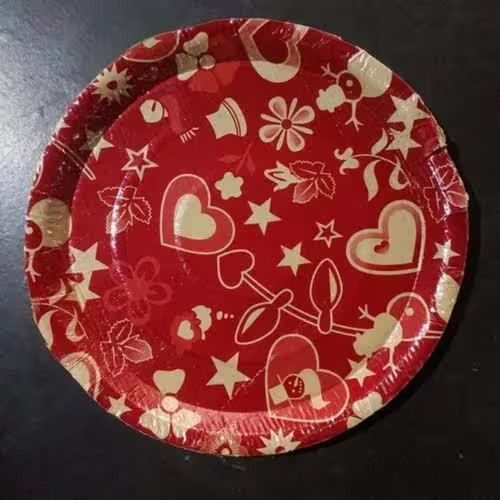 Printed Paper Plate - Color: Multicolor
