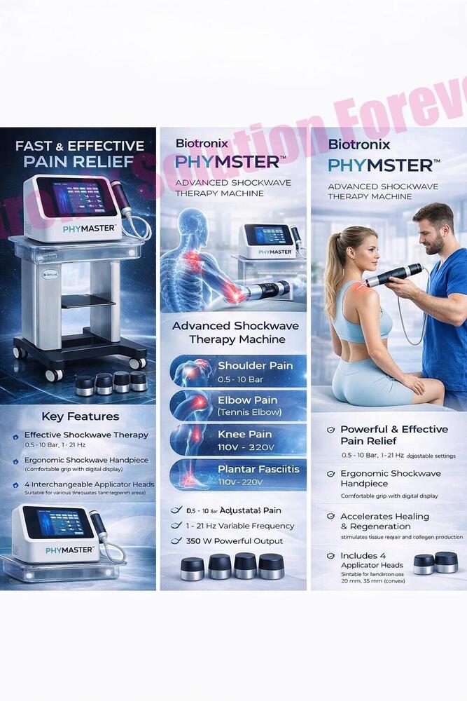 Phymaster Shockwave Physiotherapy Machine for Sports & Rehab Use