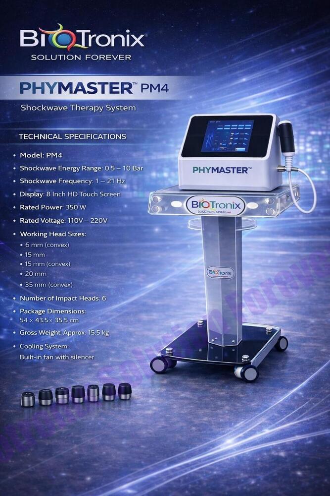 Phymaster Shockwave Physiotherapy Equipment for Professional Clinics
