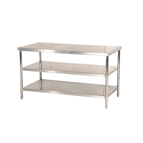 SS Work Table With Two Under Shelve