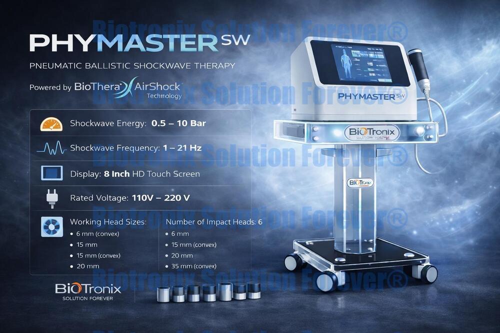 Phymaster Shockwave Physiotherapy Device for Muscle Recovery Treatment