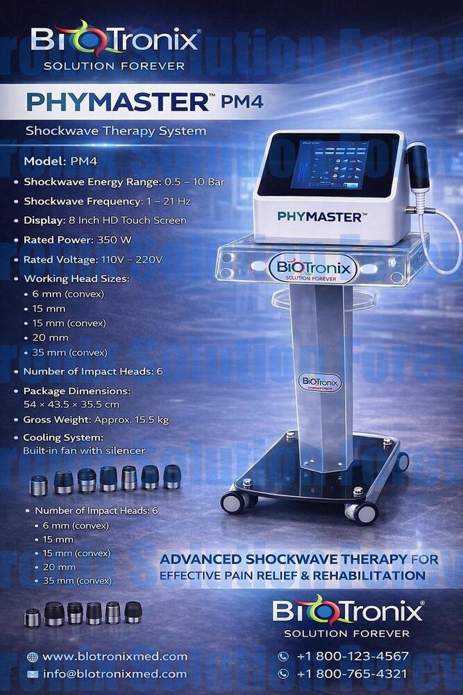 Phymaster Shockwave Physiotherapy Device for Muscle Recovery Treatment