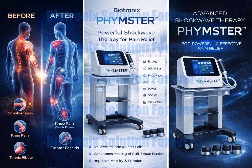 Phymaster Shockwave Physiotherapy Device for Muscle Recovery Treatment