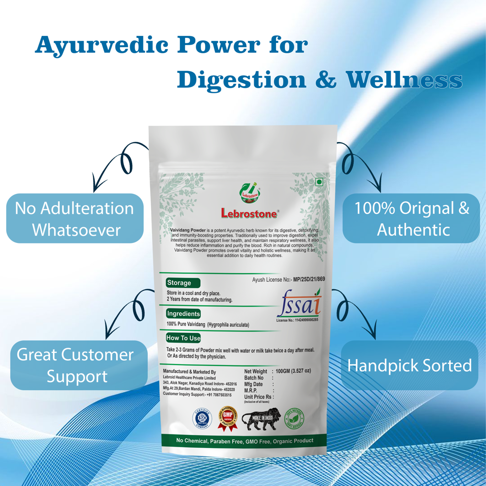 Lebrostone Premium Vaividang Powder  Gut Health, Detoxification & Energy Support(100gm)