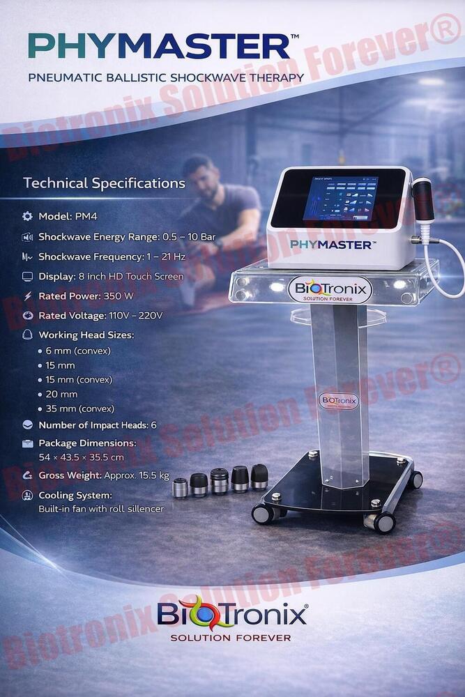 Phymaster Shockwave Physiotherapy Machine for Deep Tissue Pain Therapy