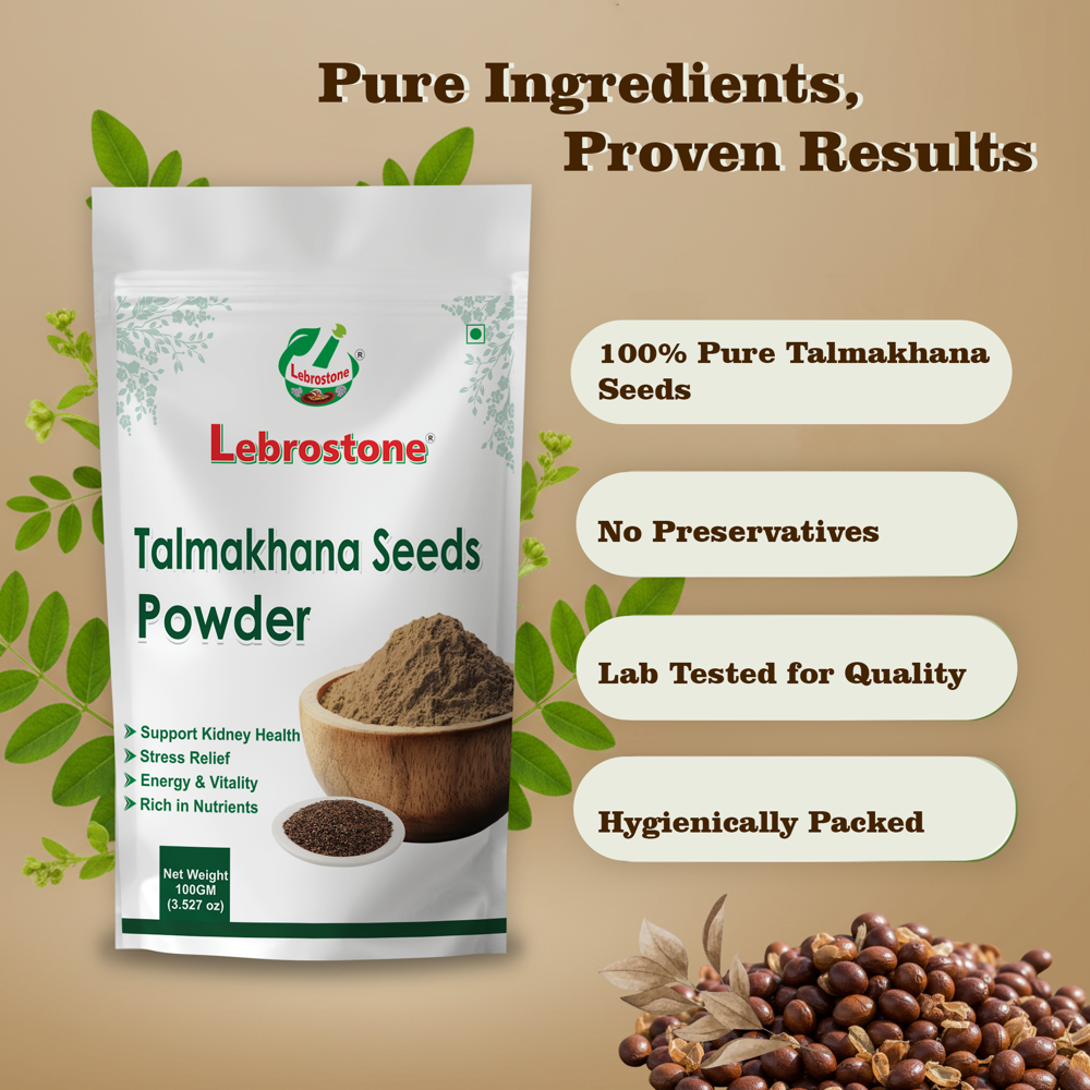 Lebrostone Talmakhana Seeds Powder  Natural Energy Booster, Improves Stamina & Hormonal Balance(100gm)