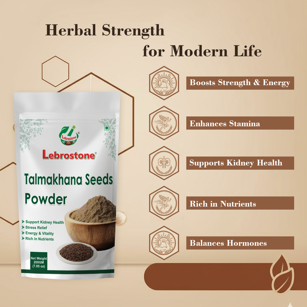 Lebrostone Talmakhana Seeds Powder  Natural Energy Booster, Improves Stamina & Hormonal Balance(200gm)