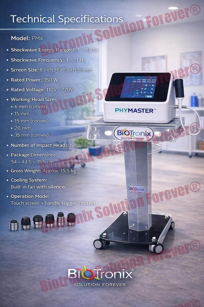 Phymaster Shockwave Physiotherapy Machine for Advanced Pain Relief