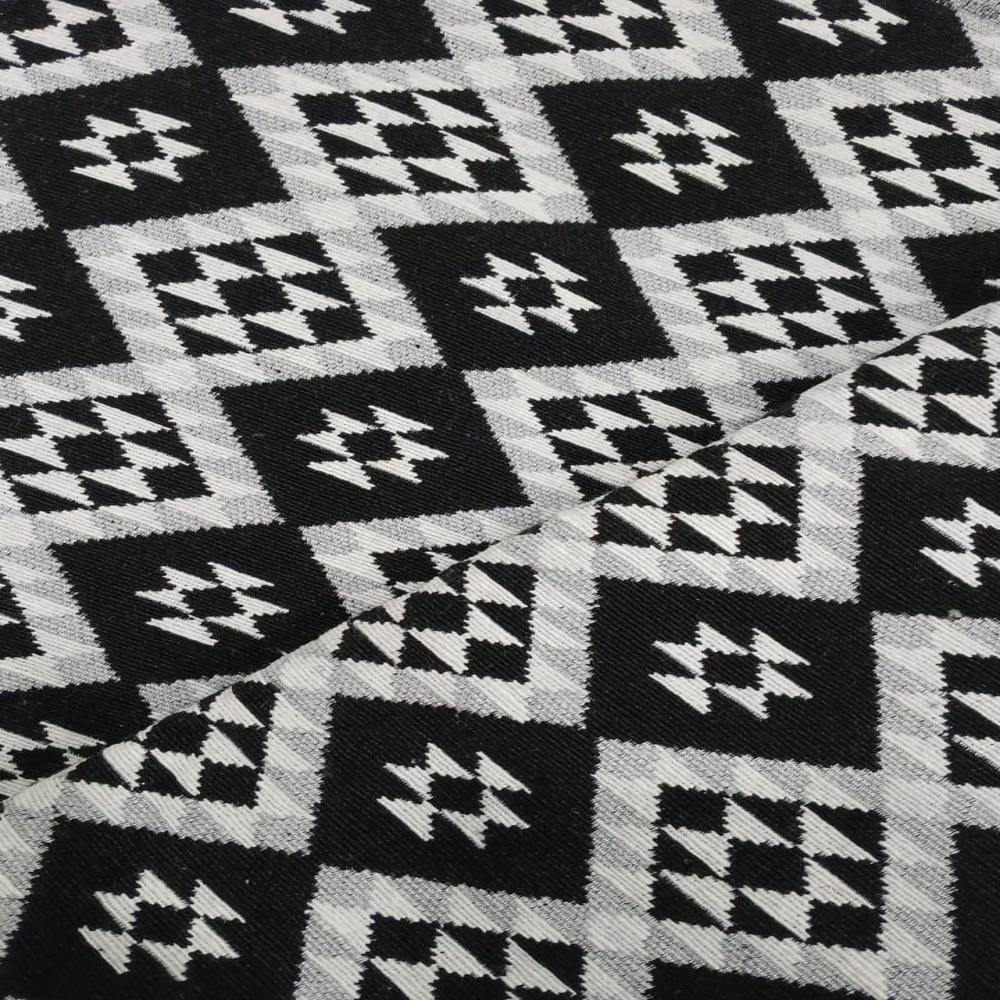 black white jacquard bag fabric