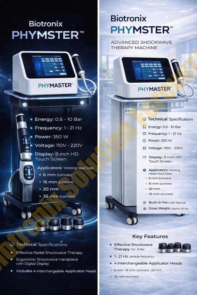 Phymaster Shockwave Physiotherapy System for Orthopedic Pain Care