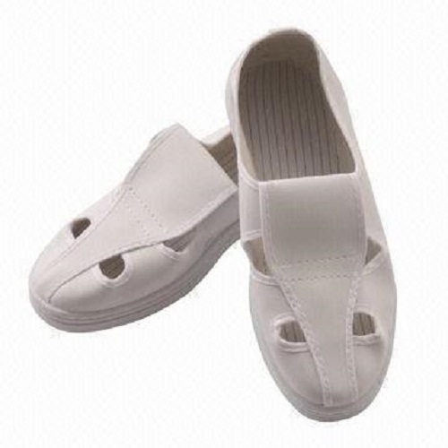 Esd 4 Hole Shoe - Color: White Upper With Black Sole