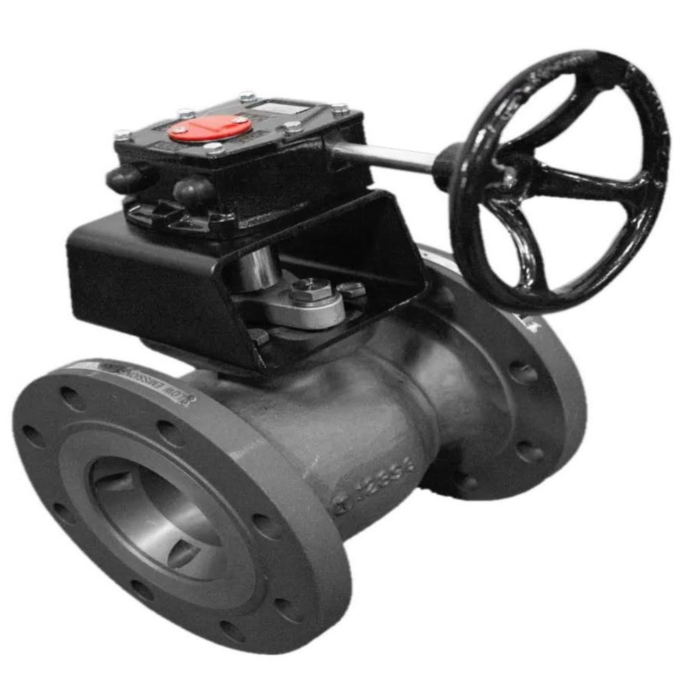 Gear Operated Ball Valve - Color: Silver